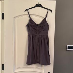 Grey Spaghetti Strap Dress